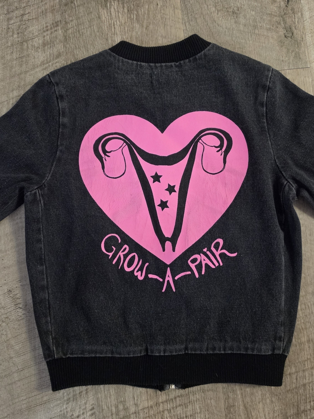 Black Feminist Small Women's Jean jacket